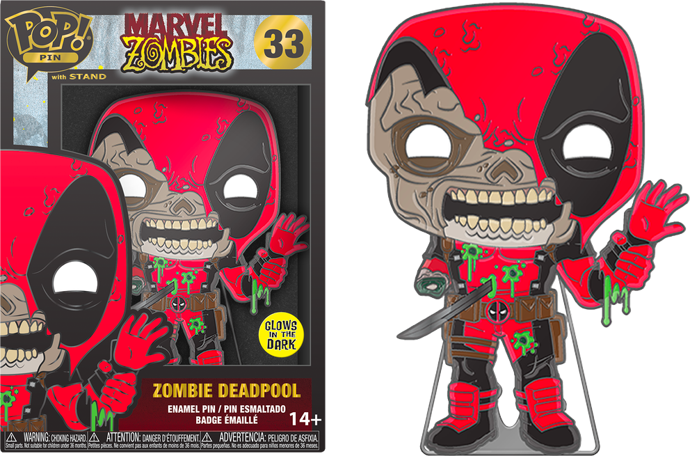 Marvel Comics - Zombie Deadpool 4" Pop! Pin
