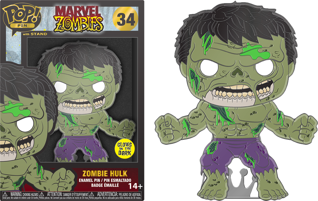 Marvel Comics - Zombie Hulk (with chase) 4" Pop! Pin