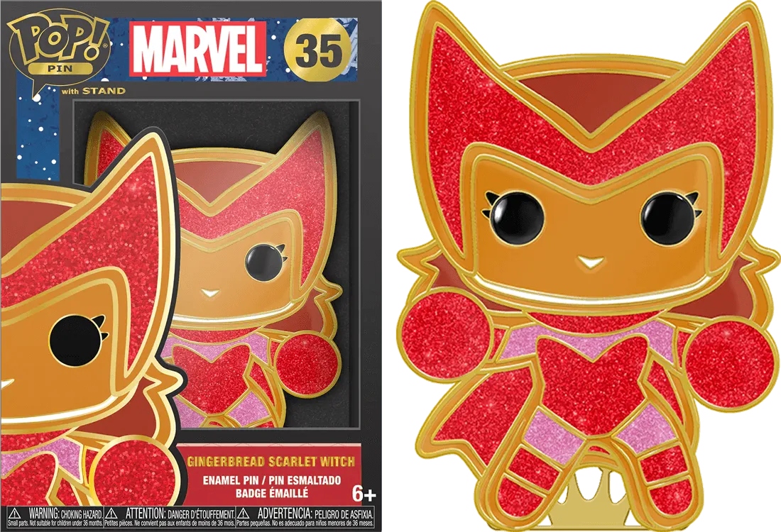 FUNMVPP0099 Marvel Comics - Scarlet Witch Gingerbread Enamel Pop! Pin - Funko - Titan Pop Culture