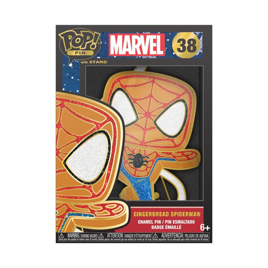 FUNMVPP0102 Marvel Comics - Spider-Man Gingerbread Enamel Pop! Pin - Funko - Titan Pop Culture