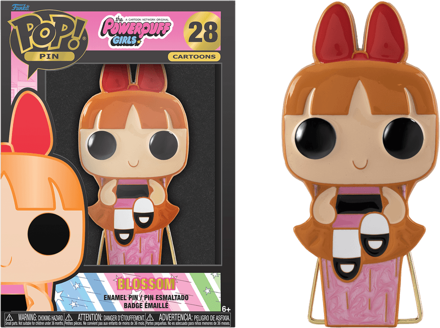 FUNPPGPP0001 Powerpuff Girls - Blossom 4" Enamel Pop! Pin - Funko - Titan Pop Culture