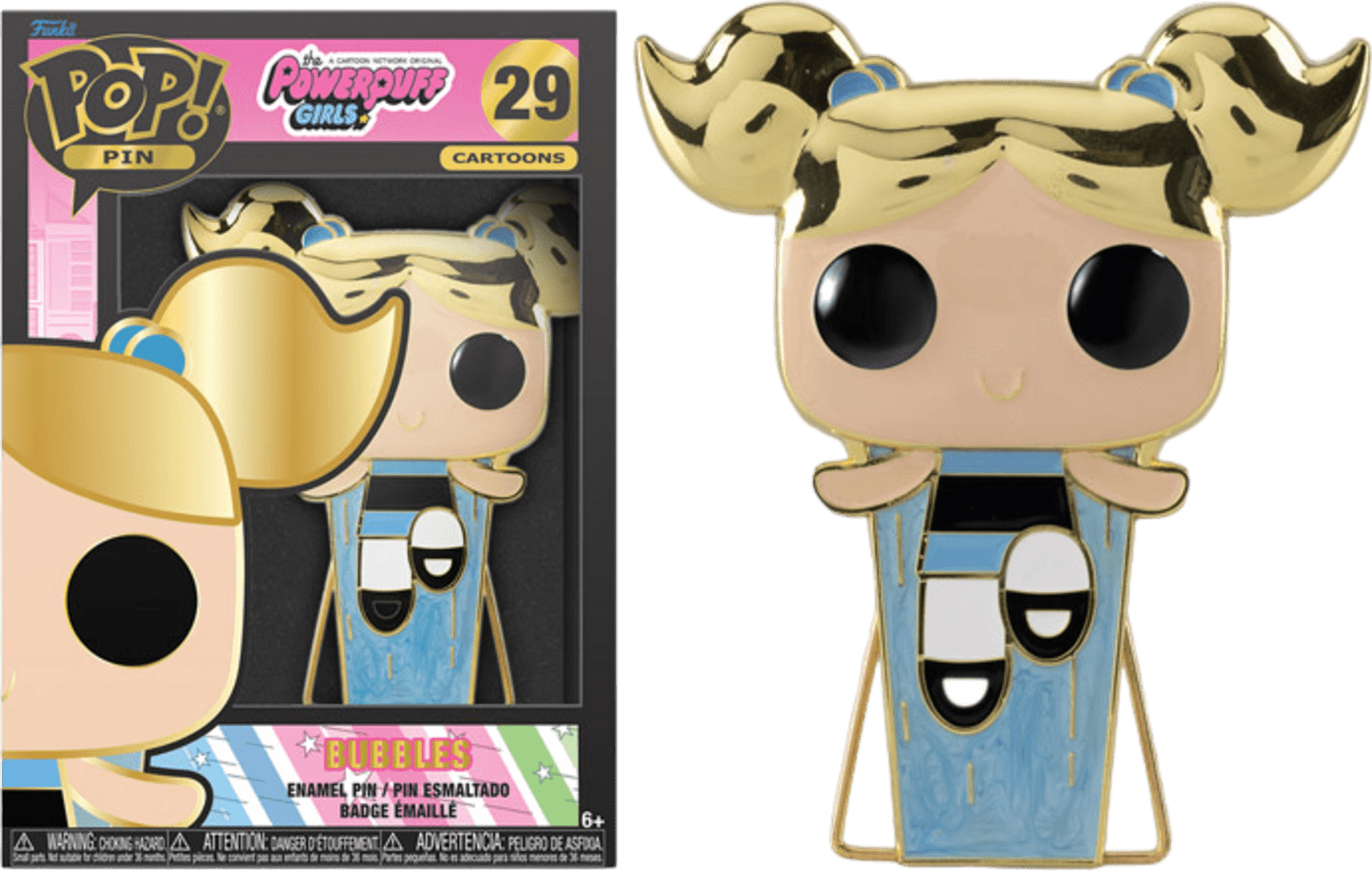 FUNPPGPP0002 Powerpuff Girls - Bubbles 4" Enamel Pop! Pin - Funko - Titan Pop Culture