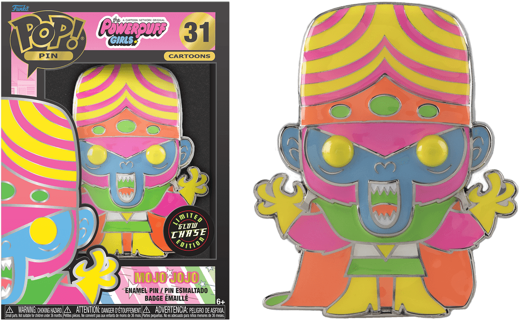 FUNPPGPP0006 Powerpuff Girls - Mojo Jojo (with chase) 4" Enamel Pop! Pin - Funko - Titan Pop Culture