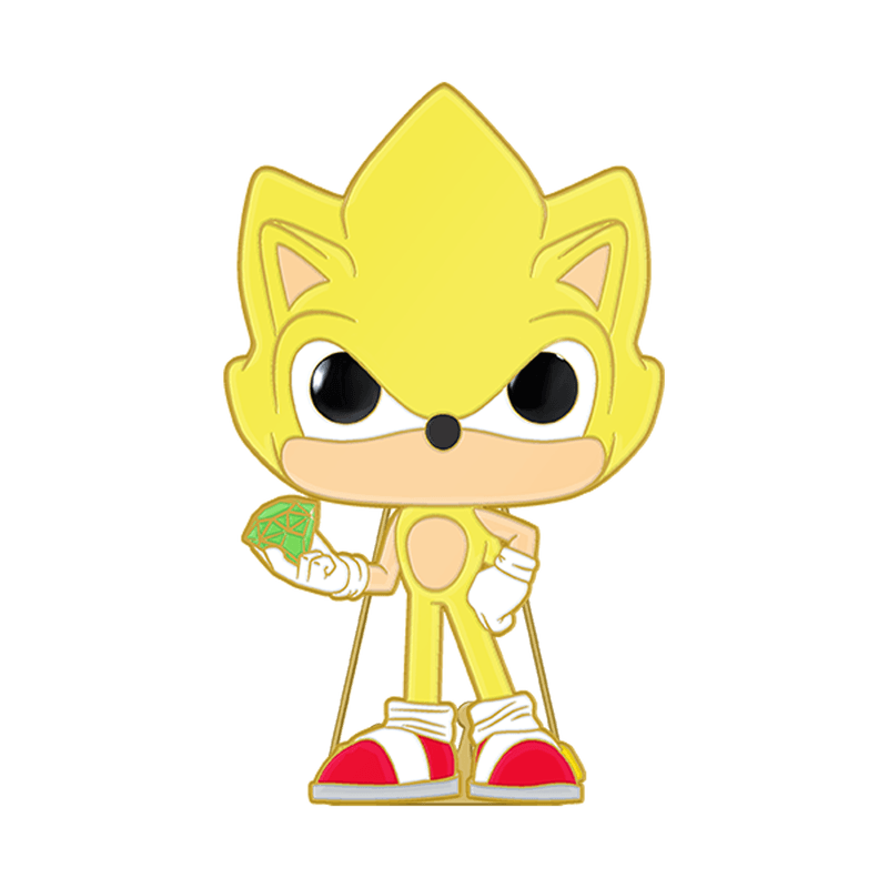 FUNSGAPP0003 Sonic the Hedgehog - Super Sonic Glow Enamel Pop! Pin - Funko - Titan Pop Culture