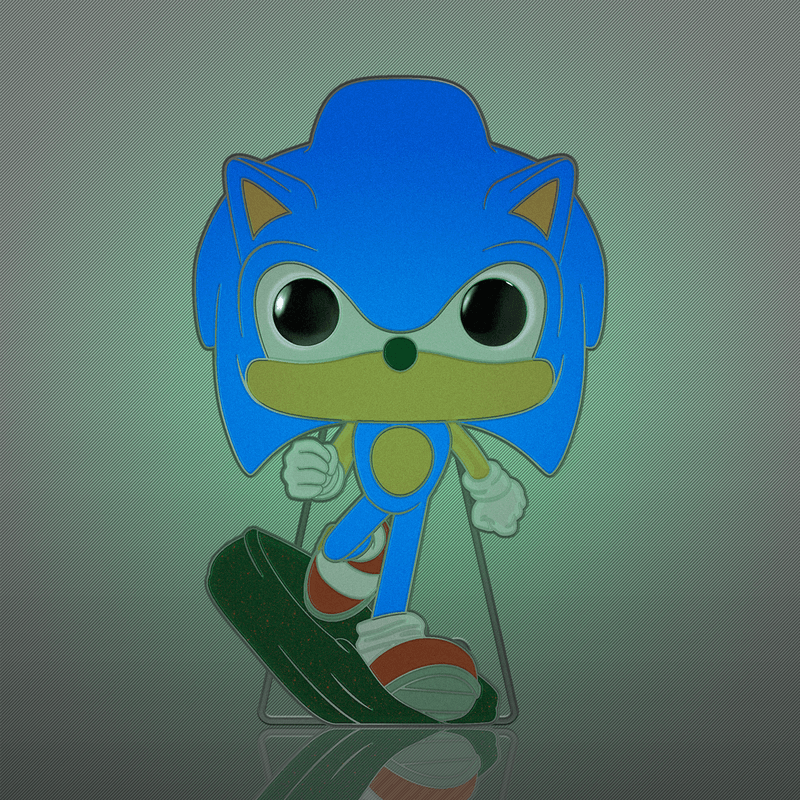 FUNSGAPP0006 Sonic the Hedgehog - Sonic Glow (with chase) Enamel Pop! Pin - Funko - Titan Pop Culture