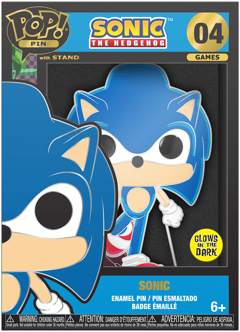 FUNSGAPP0006 Sonic the Hedgehog - Sonic Glow (with chase) Enamel Pop! Pin - Funko - Titan Pop Culture
