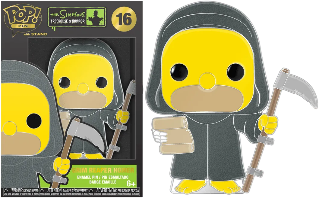 FUNSIMPP0001 The Simpsons - Grim Reaper Homer Enamel Pop! Pin - Funko - Titan Pop Culture