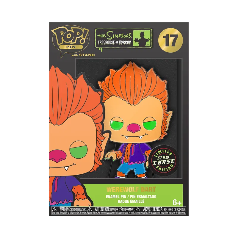 FUNSIMPP0006 The Simpsons - Werewolf Bart (with chase)vEnamel Pop! Pin - Funko - Titan Pop Culture