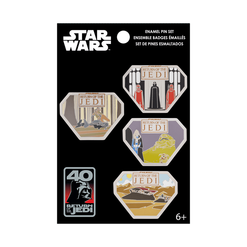 FUNSTPN0238 Star Wars: Return of the Jedi 40th Anniversary - Enamel Pin 4-Pack - Loungefly - Titan Pop Culture
