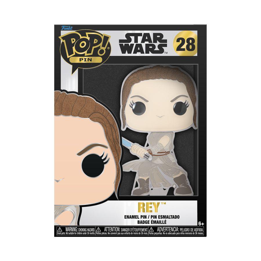 FUNSTPP0063 Star Wars - Rey 4" Pop! Enamel Pin - Funko - Titan Pop Culture