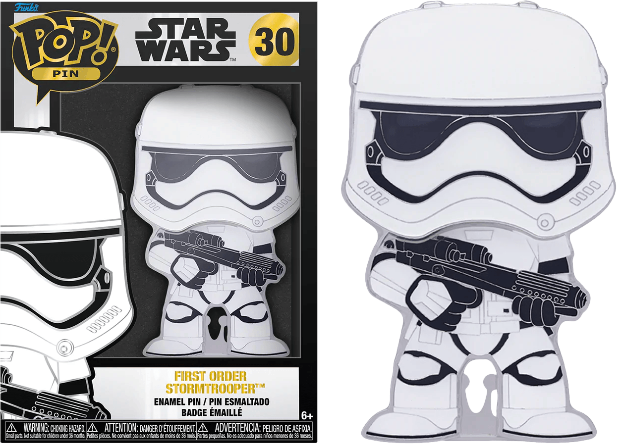 FUNSTPP0065 Star Wars - First Order Stormtrooper 4" Pop! Enamel Pin - Funko - Titan Pop Culture