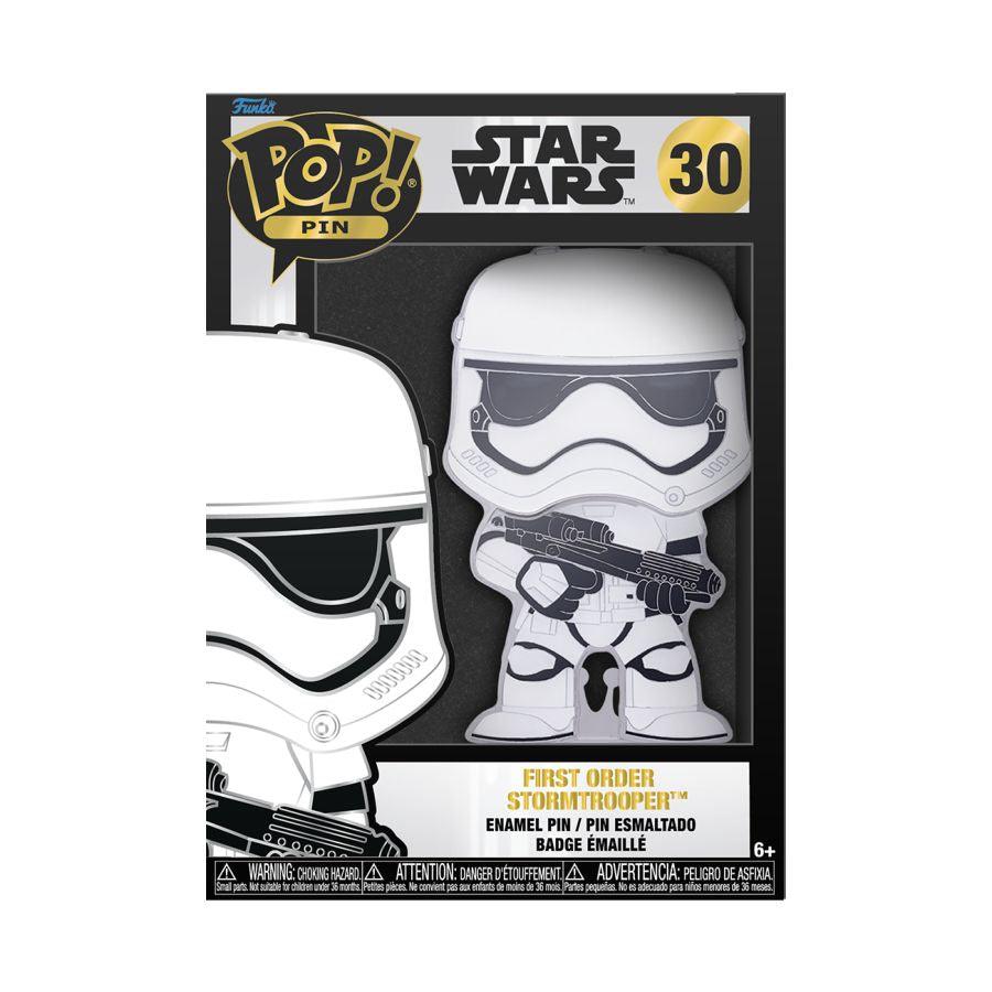 FUNSTPP0065 Star Wars - First Order Stormtrooper 4" Pop! Enamel Pin - Funko - Titan Pop Culture