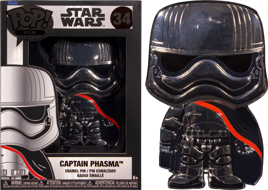 FUNSTPP0071 Star Wars - Captain Phasma Pop! Enamel Pin - Funko - Titan Pop Culture