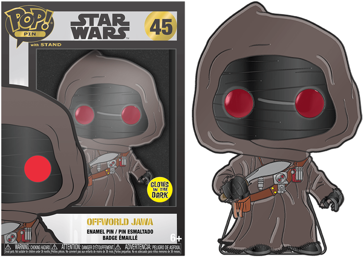 FUNSTPP0098 Star Wars - Offworld Jawa Glow Enamel Pop! Pin - Funko - Titan Pop Culture