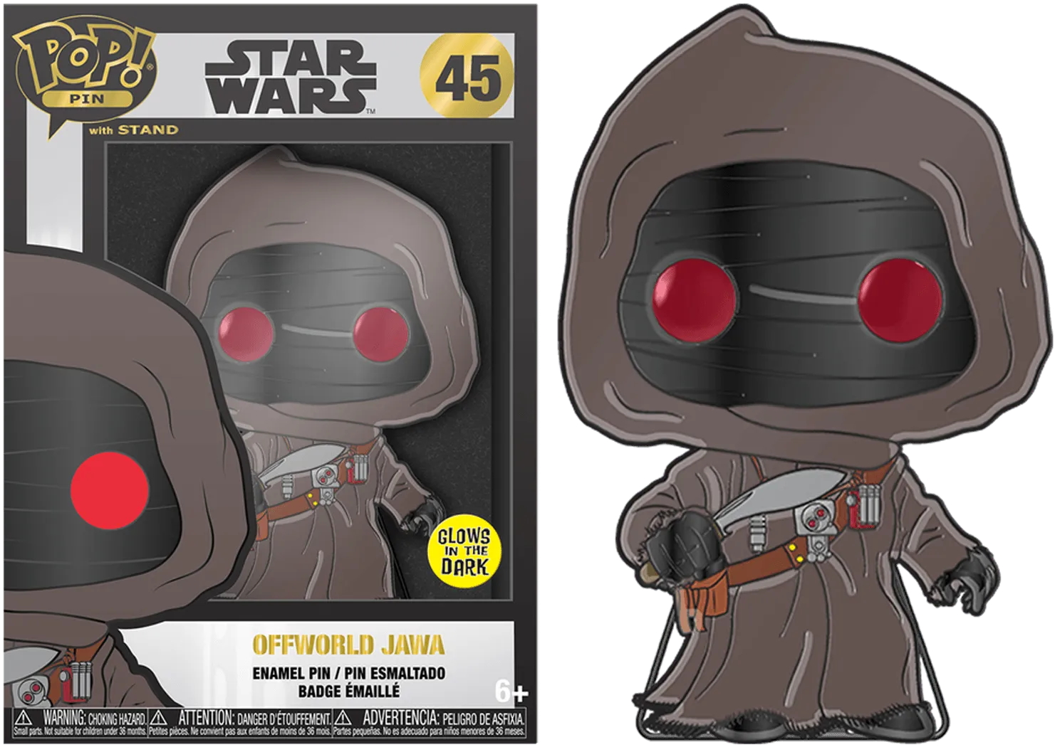 FUNSTPP0098 Star Wars - Offworld Jawa Glow Enamel Pop! Pin - Funko - Titan Pop Culture