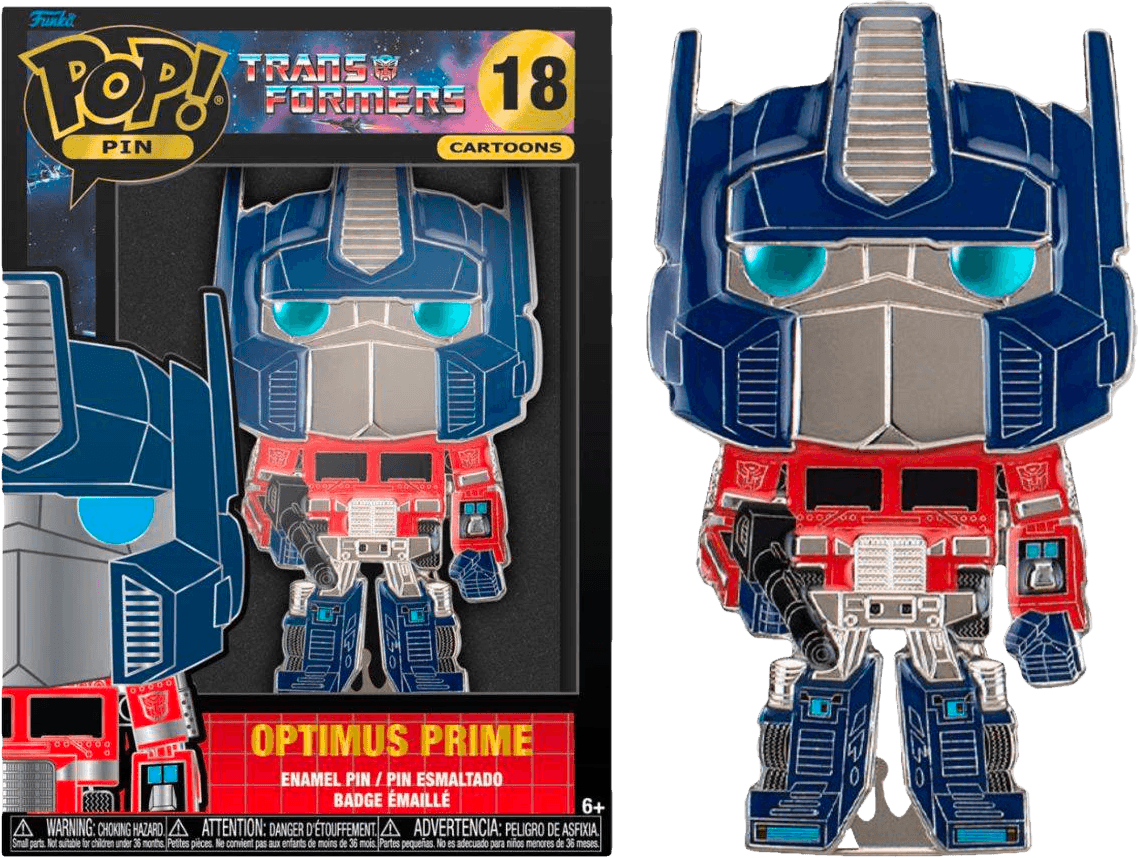 FUNTRNPP0006 Transformers (TV) - Optimus Prime 4" (with chase) Pop! Enamel Pin - Funko - Titan Pop Culture