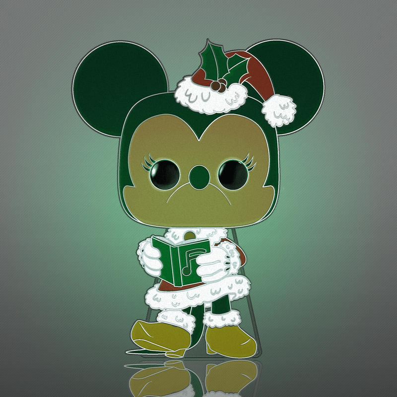 FUNWDPP0062 Disney - Minnie Mouse Holiday Glow Enamel Pop! Pin - Funko - Titan Pop Culture