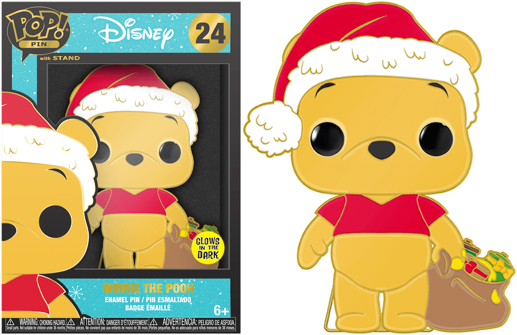 FUNWDPP0066 Disney - Winnie the Pooh Holiday Glow (with chase) Enamel Pop! Pin - Funko - Titan Pop Culture