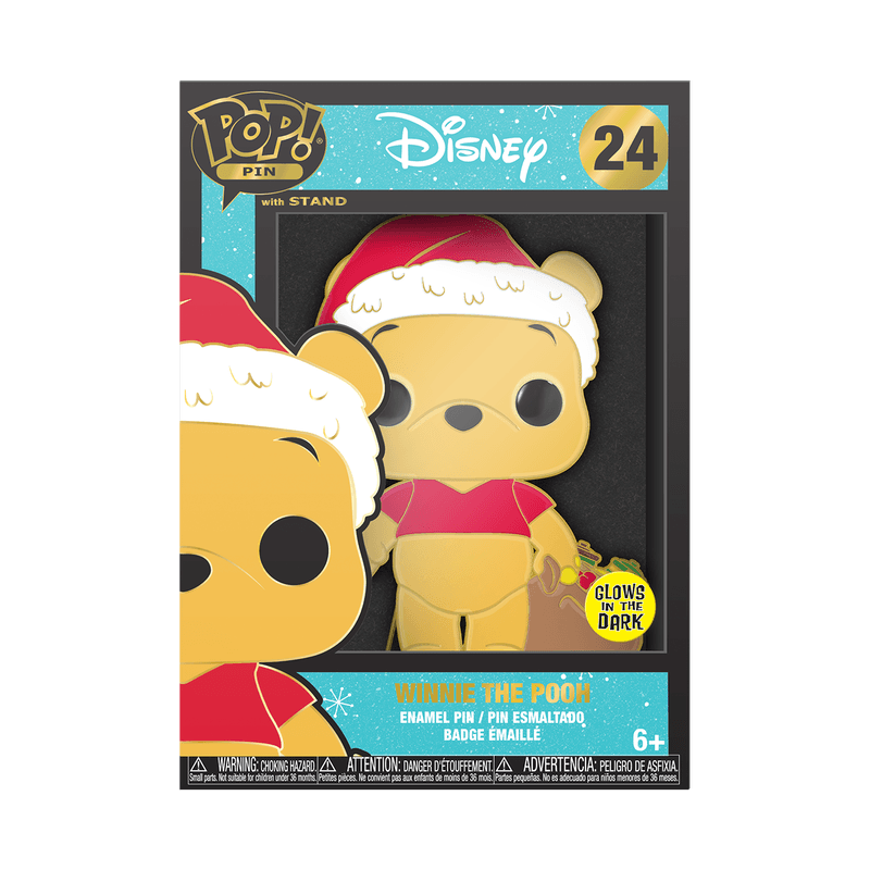FUNWDPP0066 Disney - Winnie the Pooh Holiday Glow (with chase) Enamel Pop! Pin - Funko - Titan Pop Culture