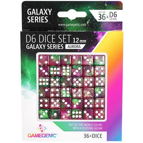 VR-102324 Gamegenic Galaxy Series - Aurora - D6 Dice Set 12 mm (36 pcs) - Gamegenic - Titan Pop Culture