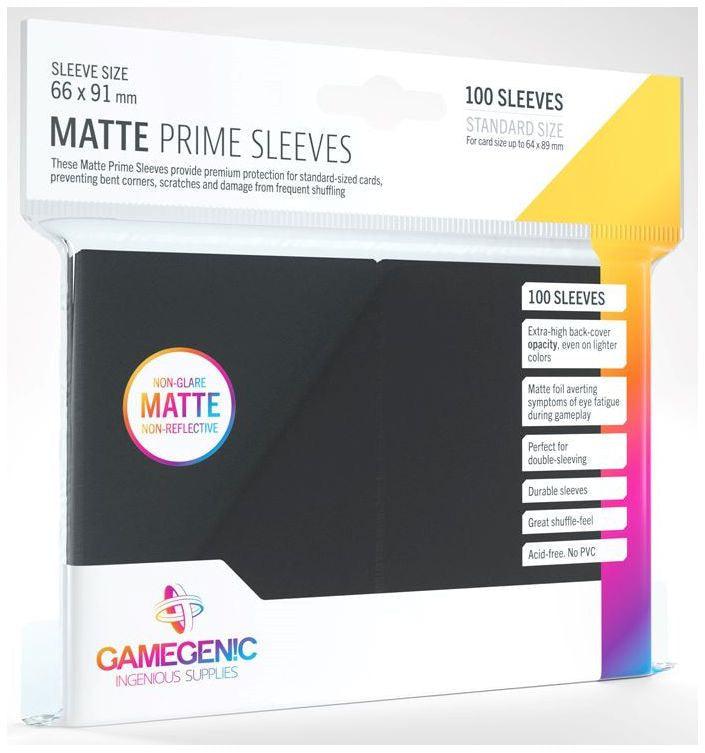 VR-78606 Gamegenic Matte Prime Card Sleeves Black (66mm x 91mm) (100 Sleeves Per Pack) - Gamegenic - Titan Pop Culture