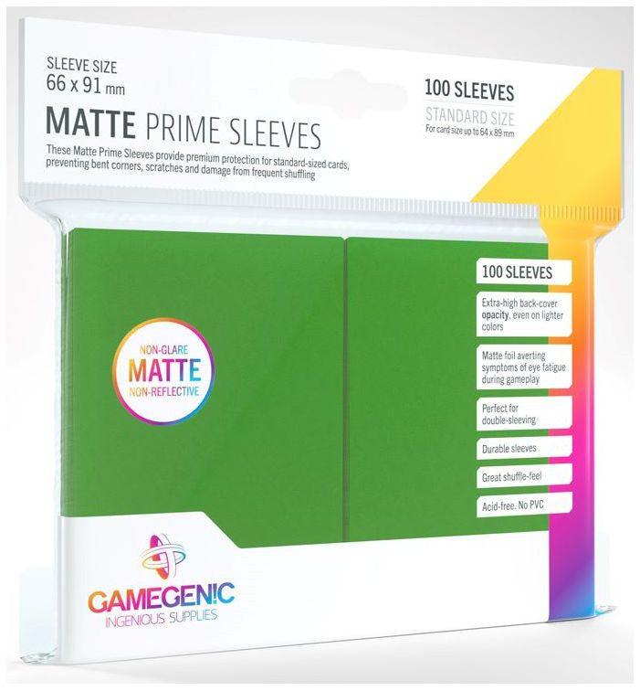 VR-78587 Gamegenic Matte Prime Card Sleeves Green (66mm x 91mm) (100 Sleeves Per Pack) - Gamegenic - Titan Pop Culture