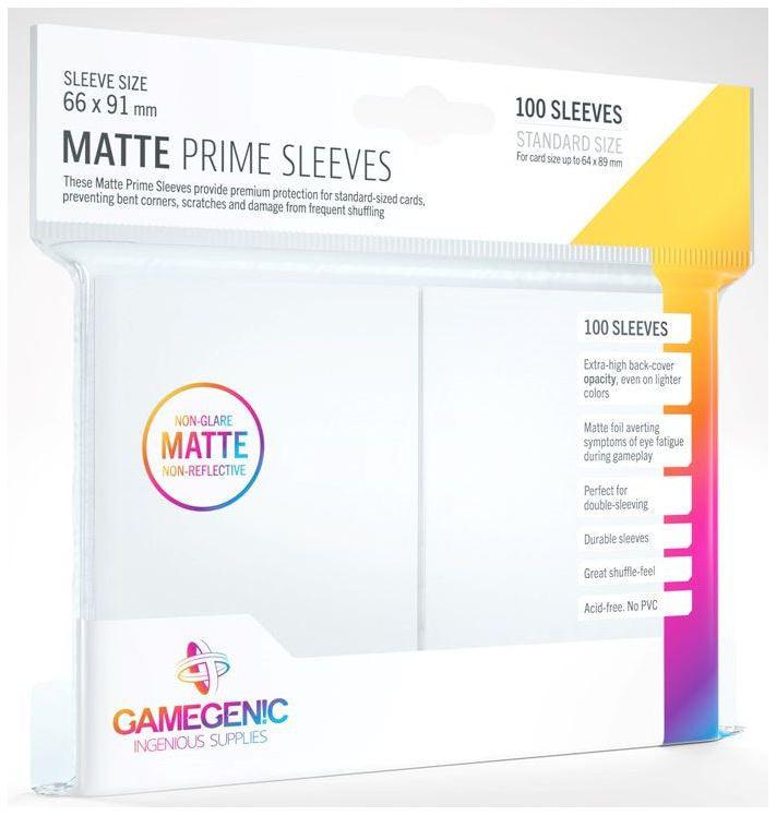 VR-78604 Gamegenic Matte Prime Card Sleeves White (66mm x 91mm) (100 Sleeves Per Pack) - Gamegenic - Titan Pop Culture