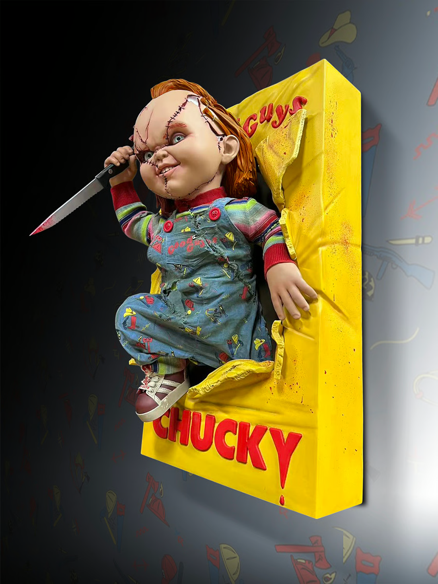 Child’s Play – Escultura de pared de tamaño real de Chucky