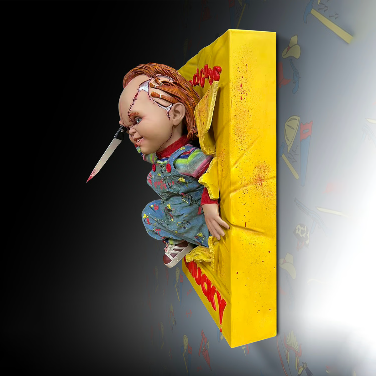 Child’s Play – Escultura de pared de tamaño real de Chucky