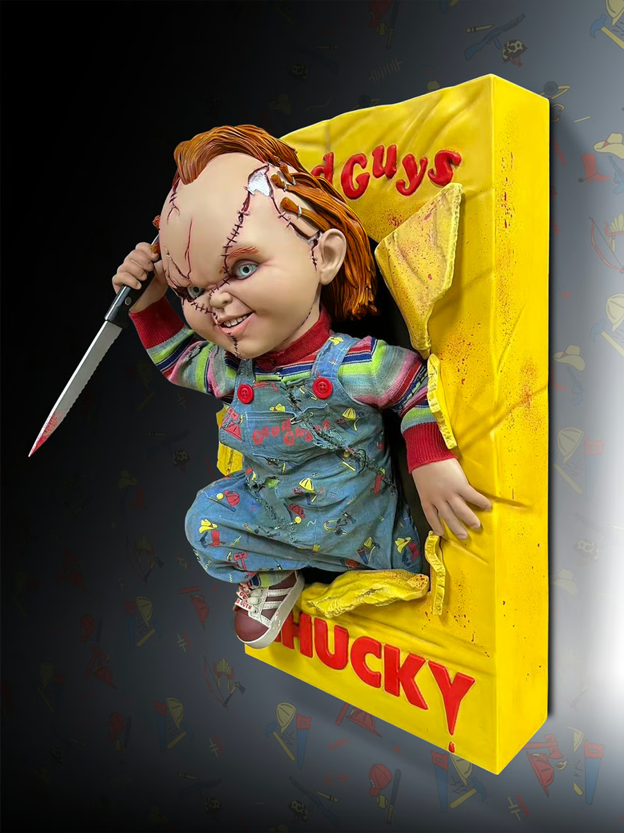 Child’s Play – Escultura de pared de tamaño real de Chucky