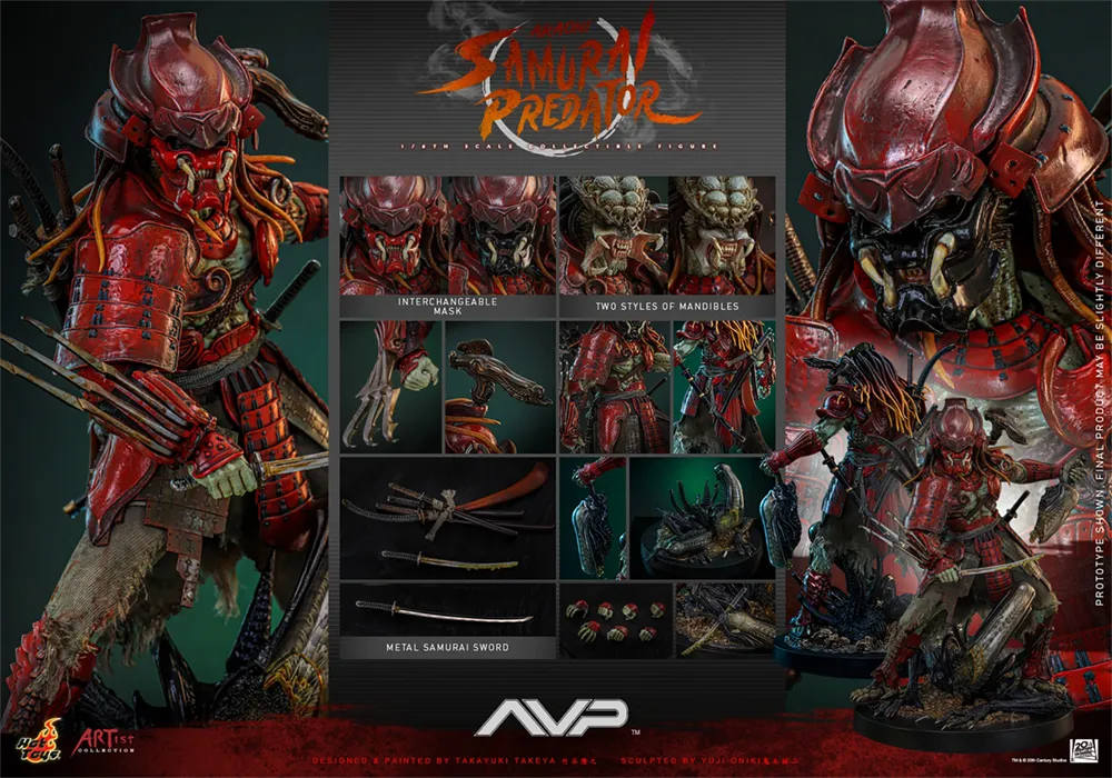 HOTAC06 Alien vs Predator - Akaoni Samurai Predator 1:6 Scale Collectable Action Figure - Hot Toys - Titan Pop Culture