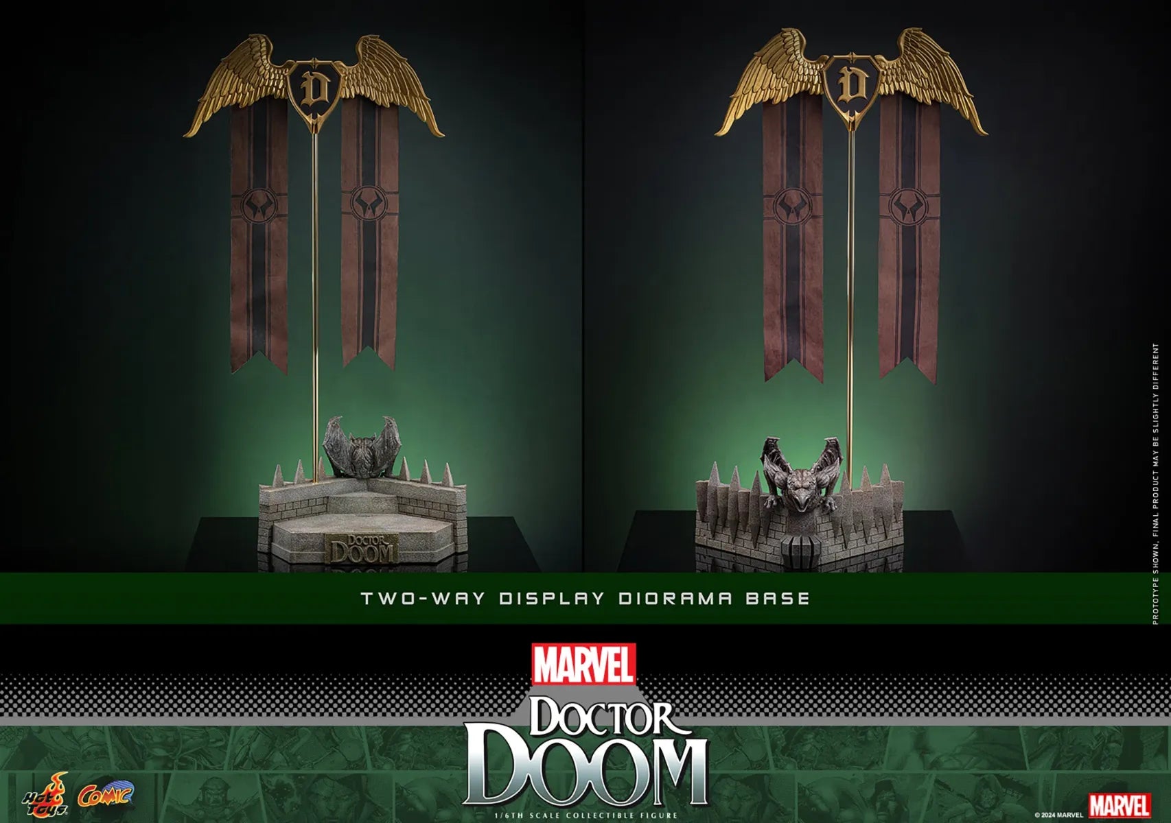 Figura de acción coleccionable a escala 1:6 del Doctor Doom de Los 4 Fantásticos