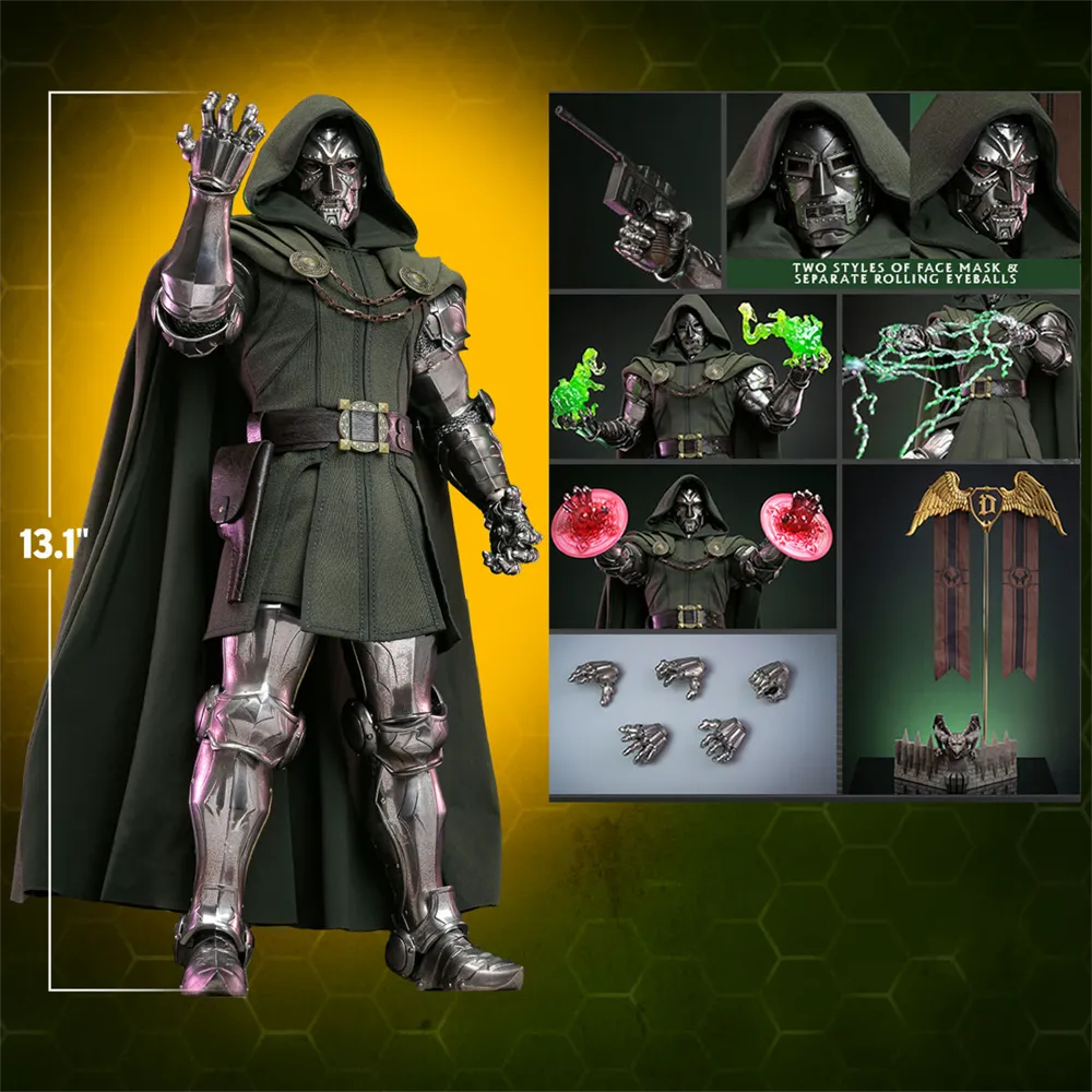 Figura de acción coleccionable a escala 1:6 del Doctor Doom de Los 4 Fantásticos