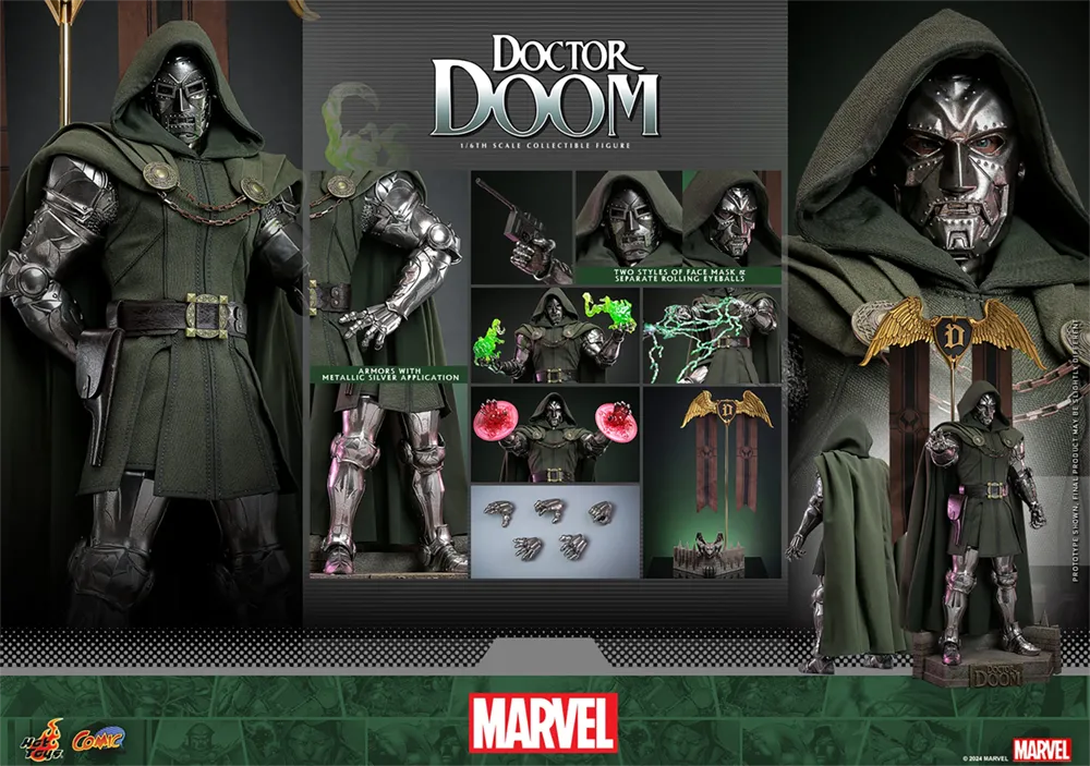 Figura de acción coleccionable a escala 1:6 del Doctor Doom de Los 4 Fantásticos