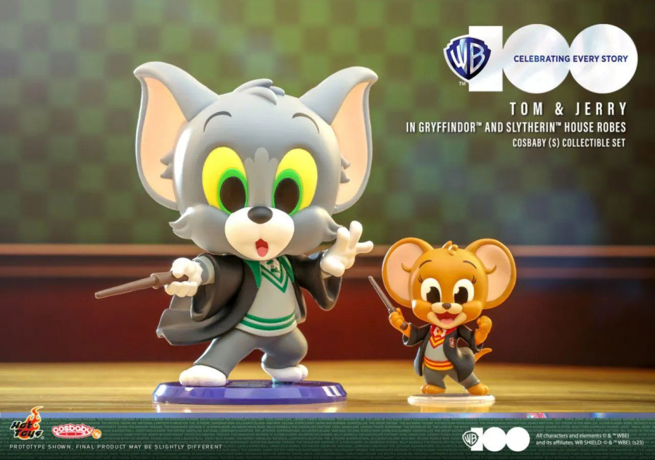 HOTCOSB1022 Tom & Jerry - Tom & Jerry in Gryffidor & Slytherin House Robes Cosbaby Set - Hot Toys - Titan Pop Culture