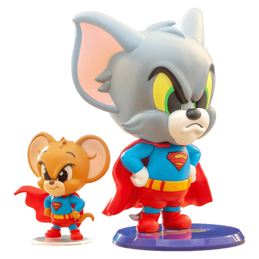 HOTCOSB1023 Tom & Jerry - Tom & Jerry as Superman Cosbaby Set - Hot Toys - Titan Pop Culture