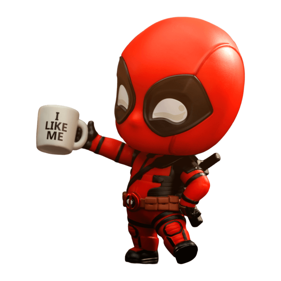 HOTCOSB1087 Deadpool & Wolverine - Deadpool with Mug Cosbaby - Hot Toys - Titan Pop Culture