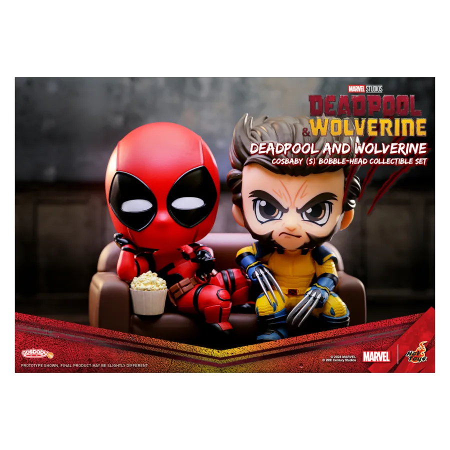 HOTCOSB1092 Deadpool 3 - Deadpool & Wolverine Cosbaby [2 Pack] - Hot Toys - Titan Pop Culture