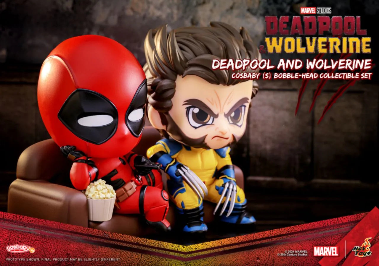 HOTCOSB1092 Deadpool 3 - Deadpool & Wolverine Cosbaby [2 Pack] - Hot Toys - Titan Pop Culture