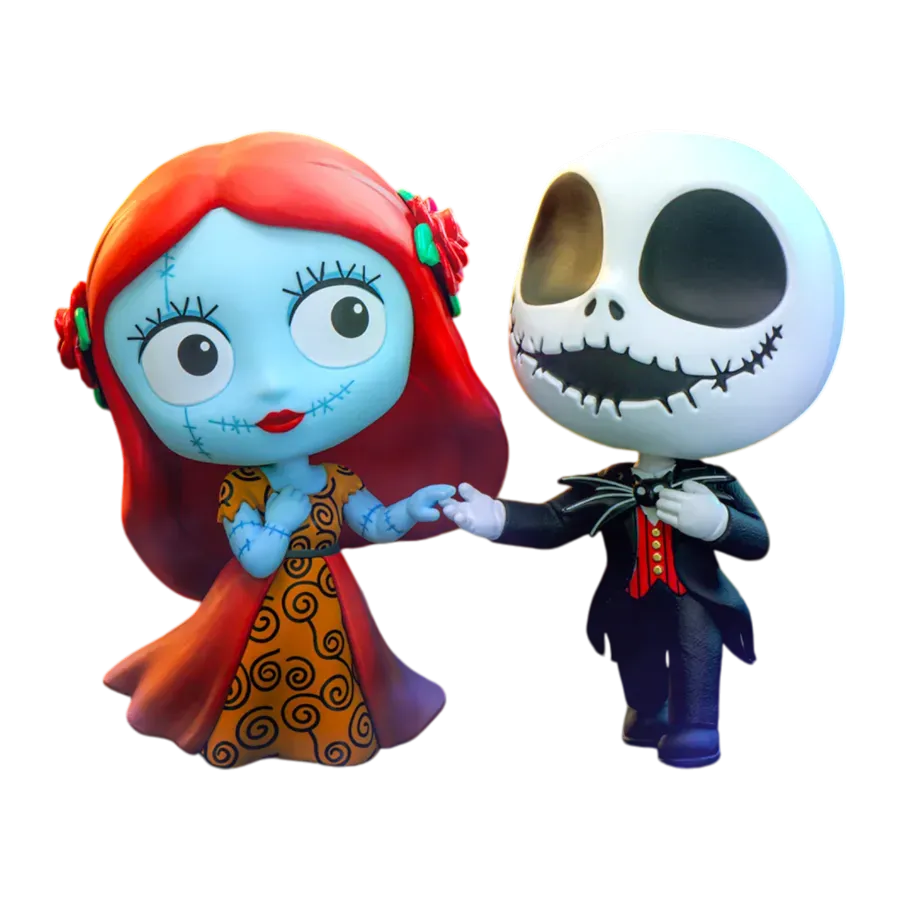 HOTCOSB1111 The Nightmare Before Christmas - Jack and Sally Dancing Cosbaby [2 Pack] - Hot Toys - Titan Pop Culture