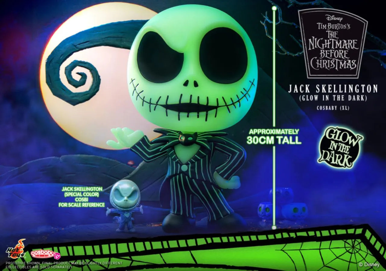 HOTCOSB1115 The Nightmare Before Christmas - Jack Skellington (Glow Version) (XL) Cosbaby - Hot Toys - Titan Pop Culture