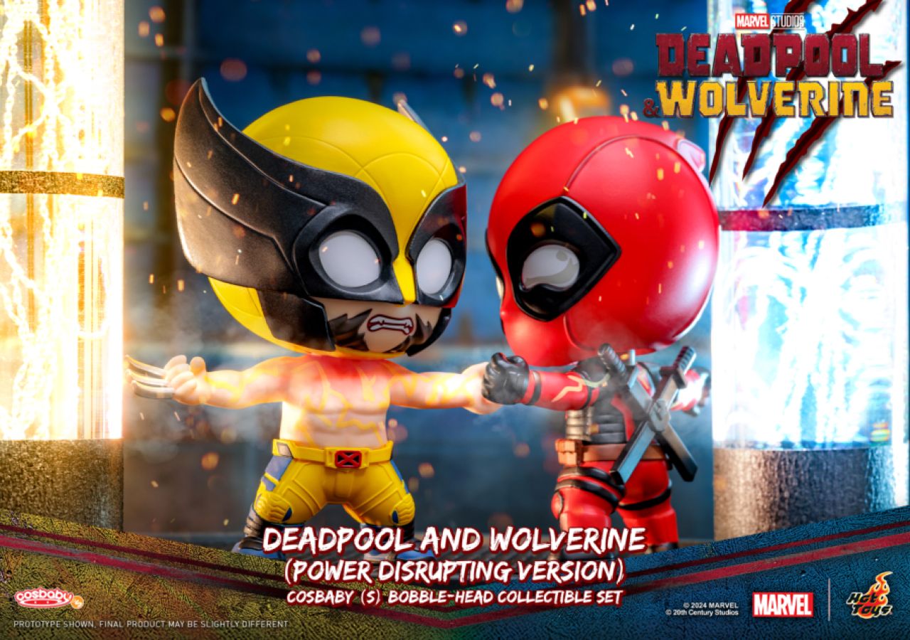 HOTCOSB1122 Deadpool & Wolverine - Deadpool & Wolverine (Power Disrupting Version) Cosbaby - Hot Toys - Titan Pop Culture