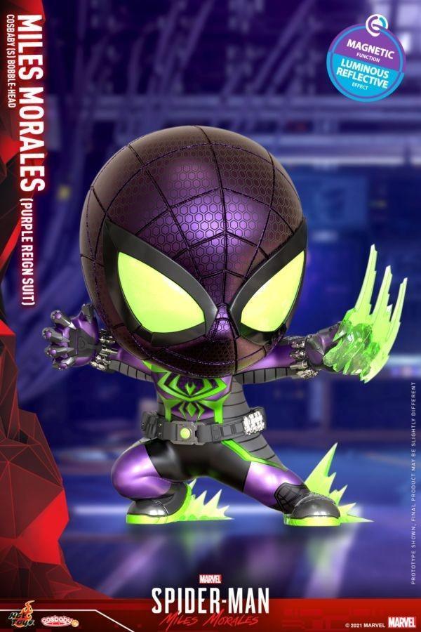 HOTCOSB861 Marvel's Spider-Man: Miles Morales - Miles Purple Reign Suit Cosbaby - Hot Toys - Titan Pop Culture