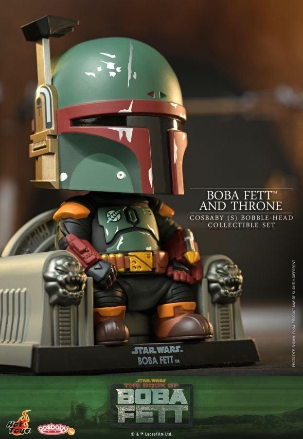 HOTCOSB928 Star Wars: Book of Boba Fett - Boba Fett on Throne Cosbaby Set - Hot Toys - Titan Pop Culture