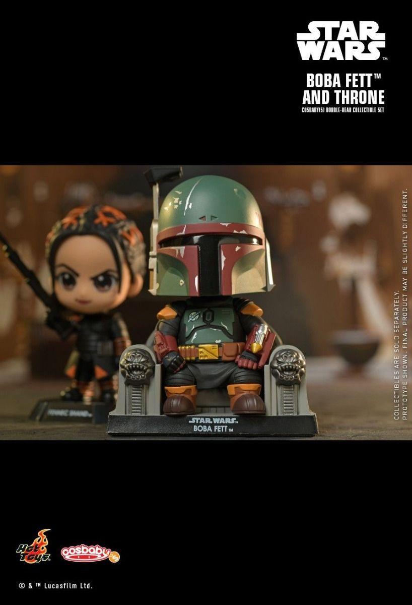 HOTCOSB928 Star Wars: Book of Boba Fett - Boba Fett on Throne Cosbaby Set - Hot Toys - Titan Pop Culture