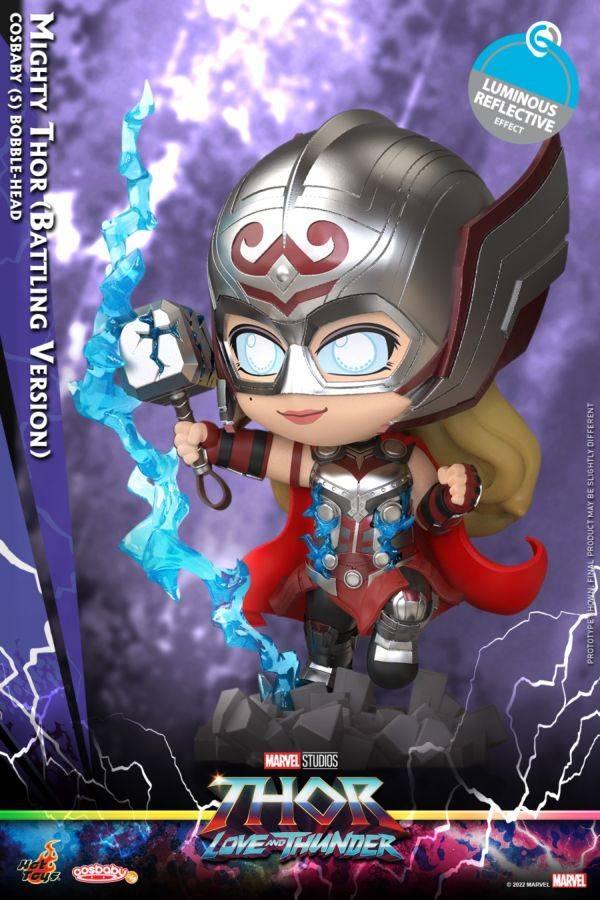 HOTCOSB954 Thor 4: Love and Thunder - Mighty Thor Battling Cosbaby - Hot Toys - Titan Pop Culture