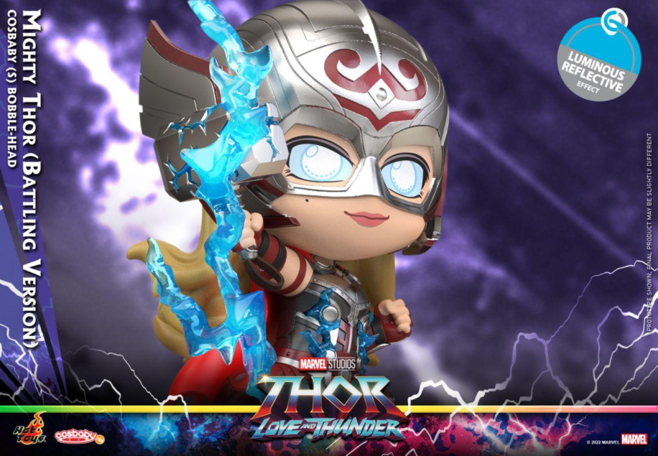 HOTCOSB954 Thor 4: Love and Thunder - Mighty Thor Battling Cosbaby - Hot Toys - Titan Pop Culture