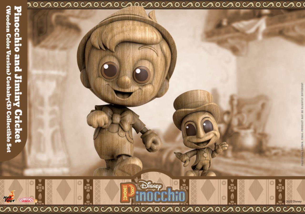 HOTCOSB999 Pinocchio (1940) - Pinocchio & Jiminy Cricket (Wooden Color Version] Cosbaby - Hot Toys - Titan Pop Culture