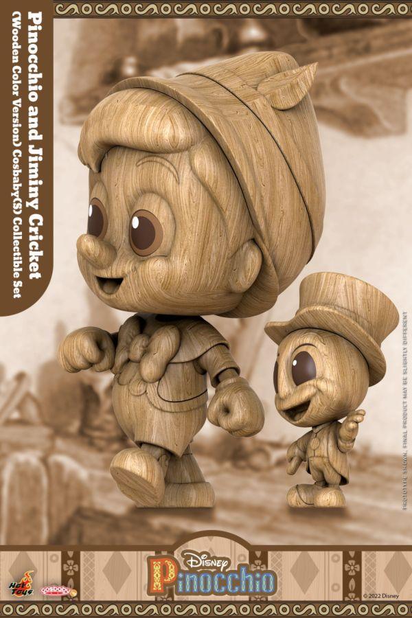 HOTCOSB999 Pinocchio (1940) - Pinocchio & Jiminy Cricket (Wooden Color Version] Cosbaby - Hot Toys - Titan Pop Culture