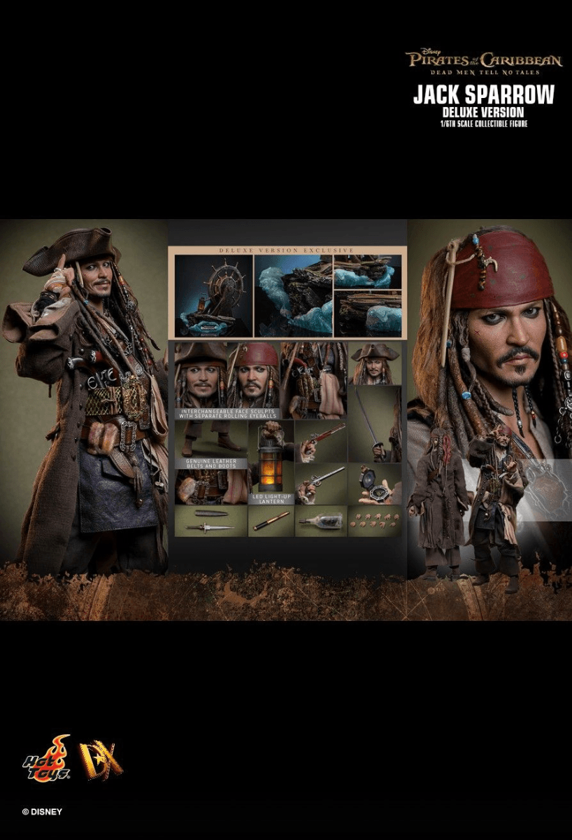 HOTDX38 Pirates of the Caribbean - Jack Sparrow Deluxe 1:6 Scale Collectable Action Figure - Hot Toys - Titan Pop Culture